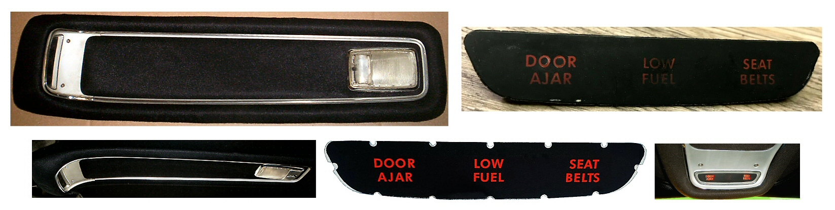 1970-1971 E-body Overhead Console: Challenger SE, Barracuda Gran Coupe