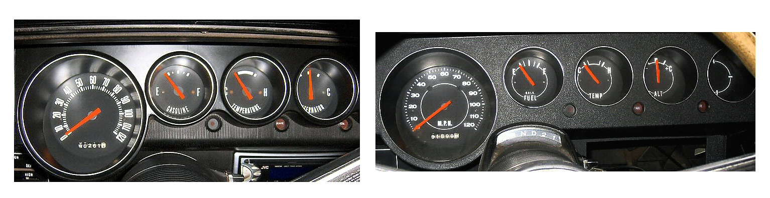 1970-1974 E-body Standard Instrument Panel