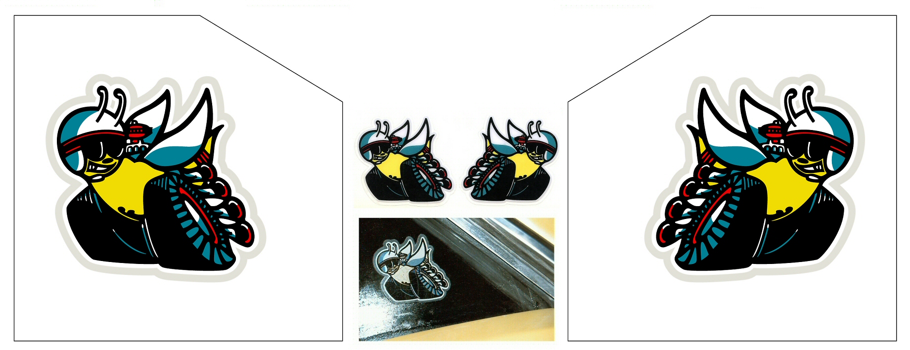 Dodge Scat Pack Outside Window Bee Decals