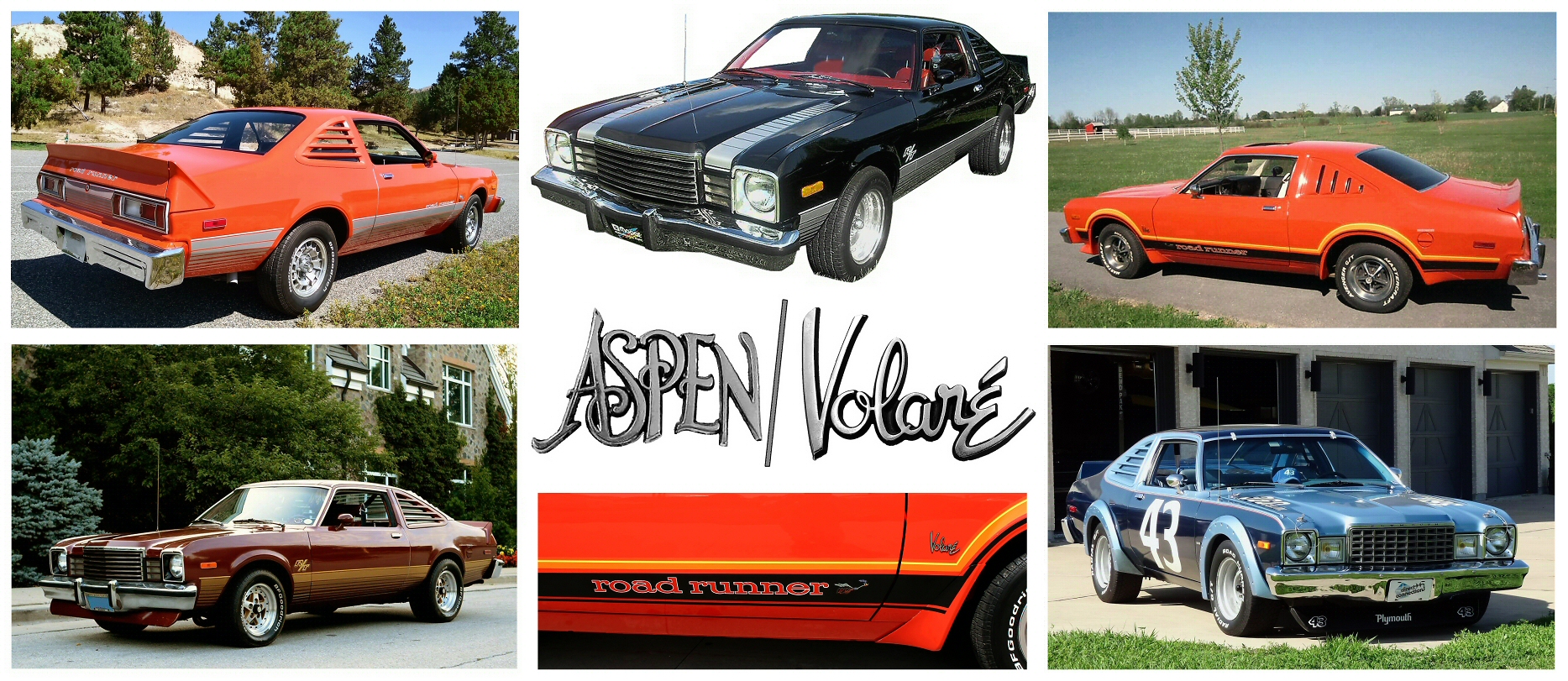1979 Dodge Aspen R/T Plymouth Road Runner Volare Stripes Lettering Decals