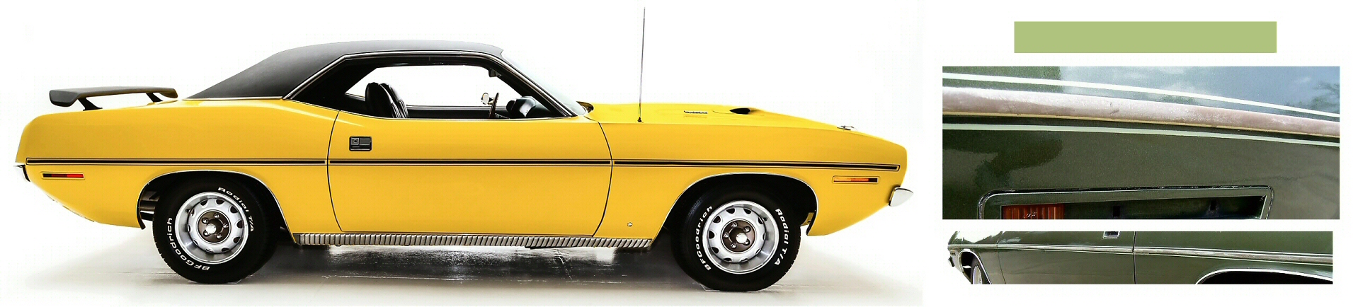 1970 Plymouth Barracuda Mid-body Pinstripe Decal