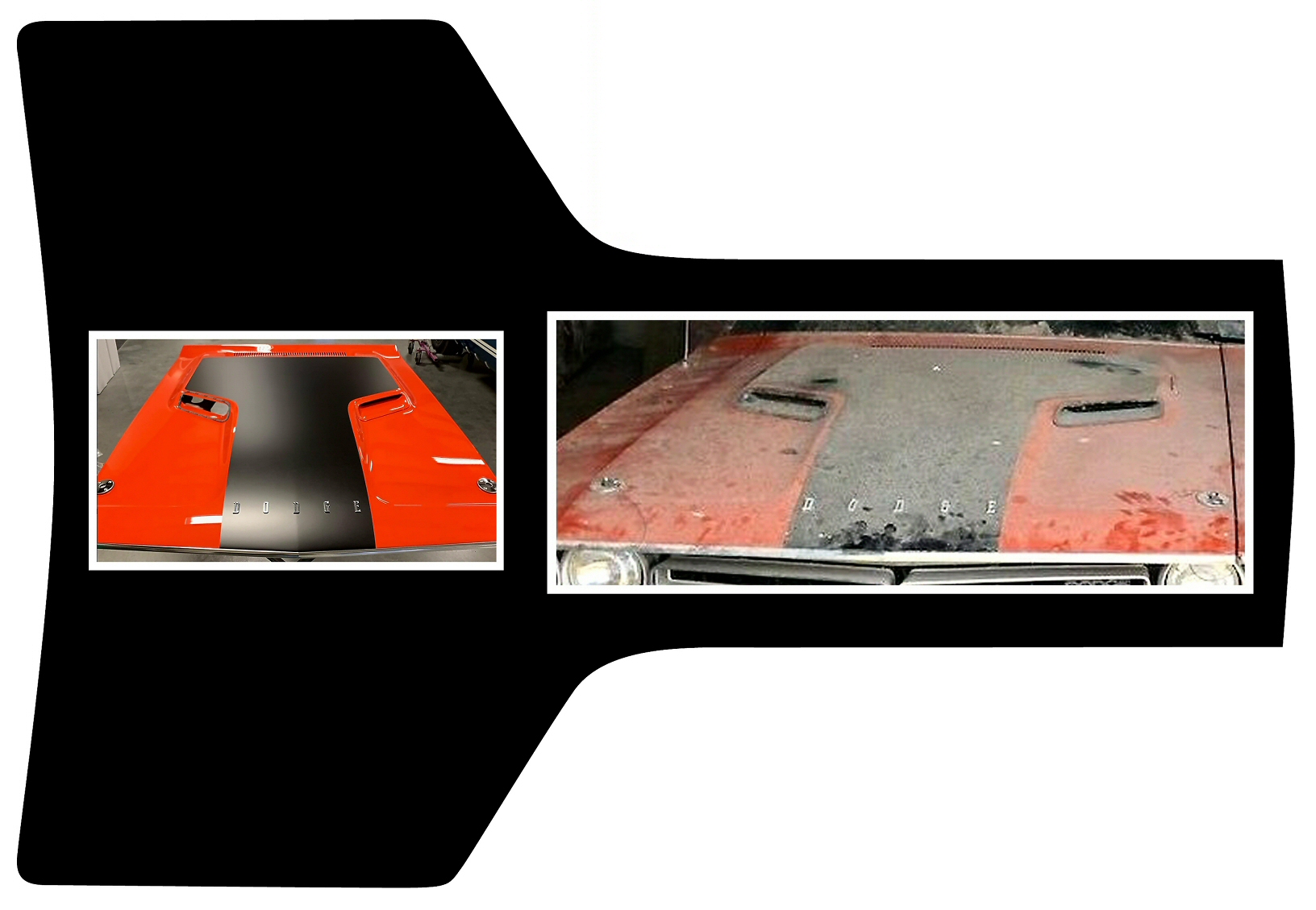 1970-1974 Dodge Challenger Performance Hood Blackout Decal