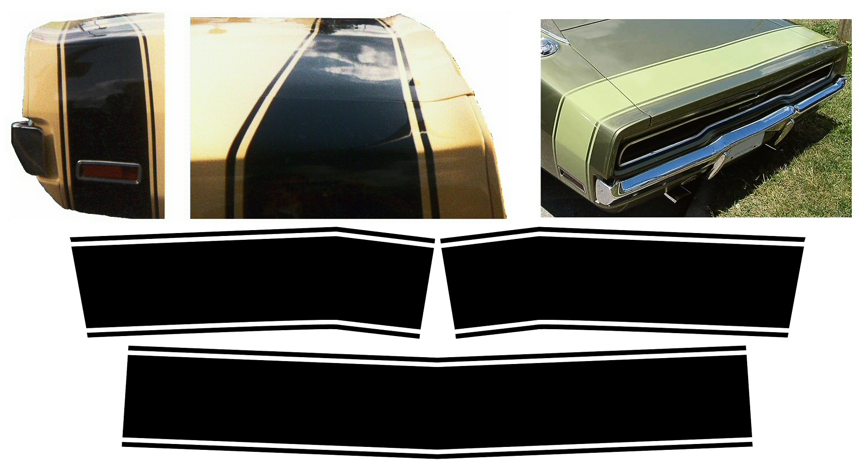 1970 Dodge Charger Bumblebee Stripe Decal