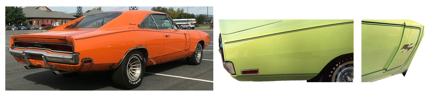 1970 Dodge Charger Door/Quarter Pinstripes Decals