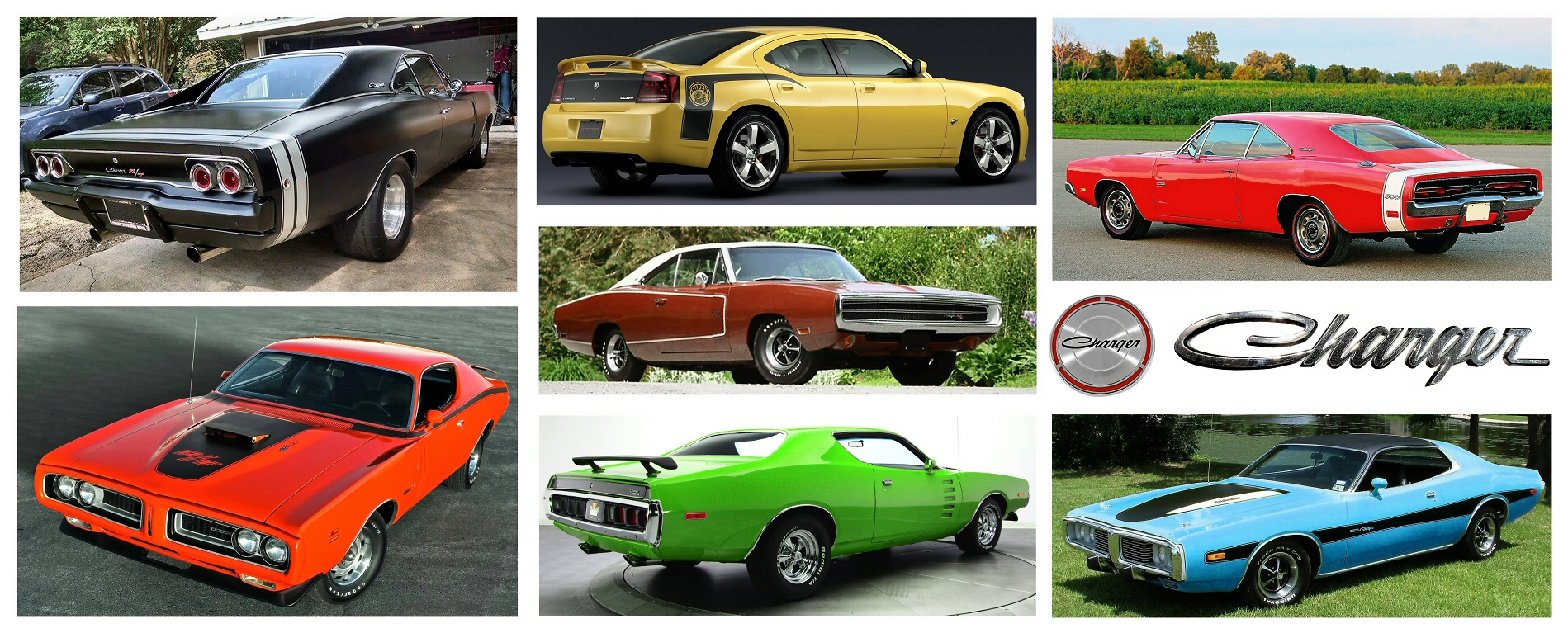 1968 - 1974 Dodge Charger R/T 500 Stripes & Lettering, Small Decals, Dash, Doors, Console