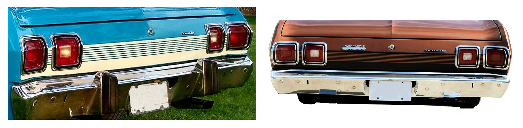 1973 Dodge Dart Sport 340 Rear Pinstripes Decal