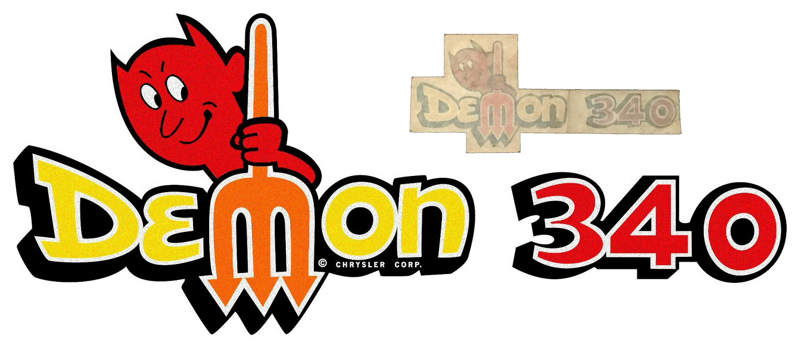 1971 Dodge "Demon 340" Fenders/Taillight Panel Decals