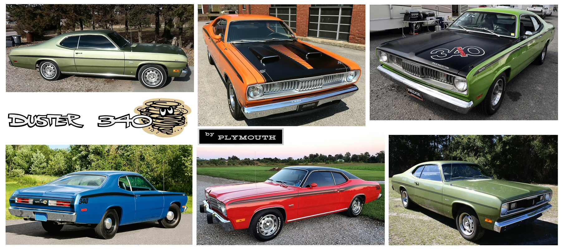 1970-1976 Plymouth Duster 340 Gold Feather Stripes Lettering Decals