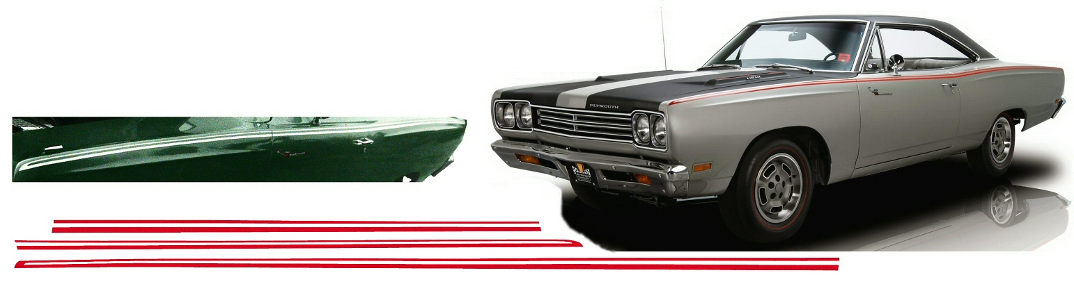1969 Plymouth Road Runner Upper-body Pinstripes Decal