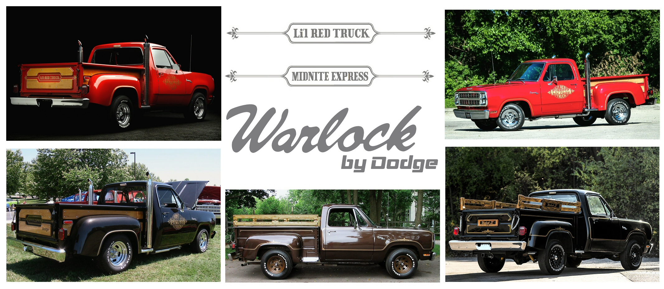 1976-1979 Dodge Warlock Pickup Truck Pinstripes Lettering Decals