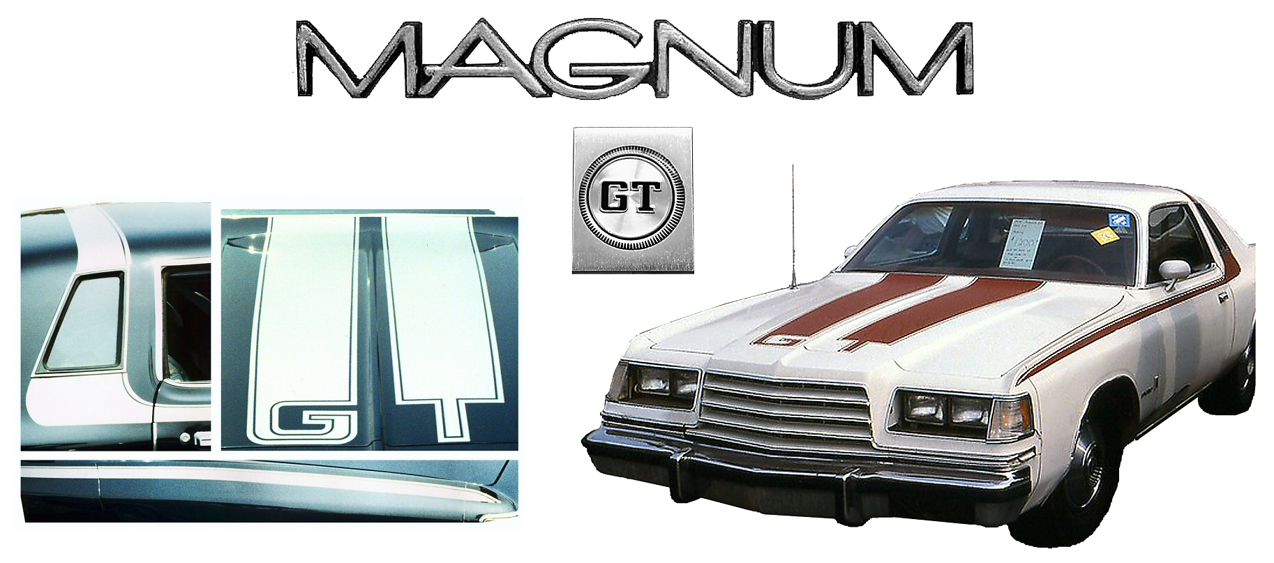 1978-1979 Dodge Magnum GT Stripes Lettering Decorative Decals