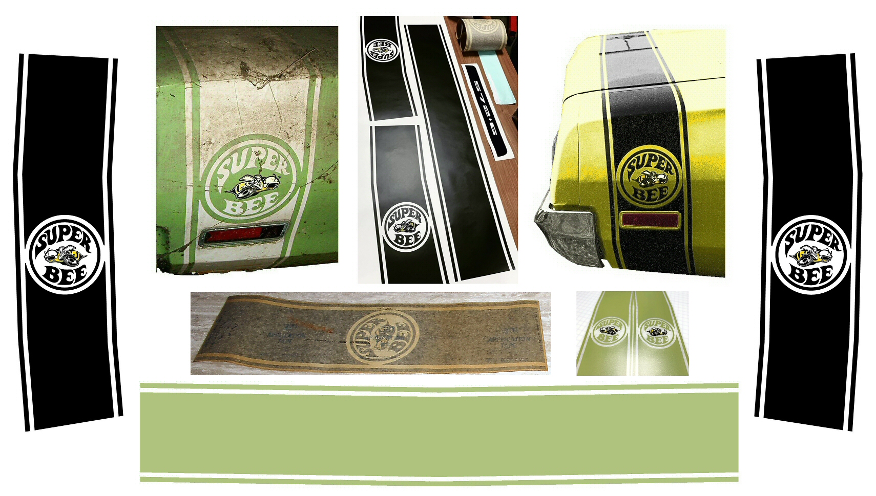 1970 Dodge Super Bee Bumblebee Stripe/Lettering/Bee Decal