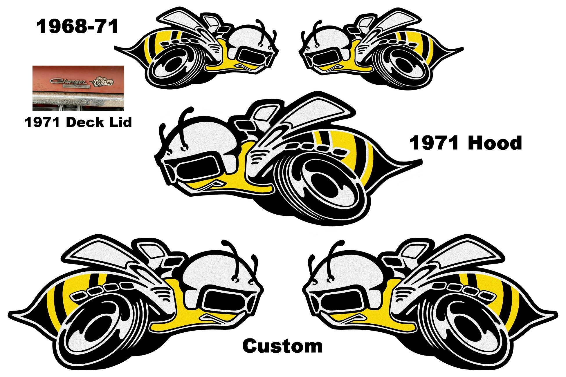 19681971 and custom Dodge Super Bee Bees Decals