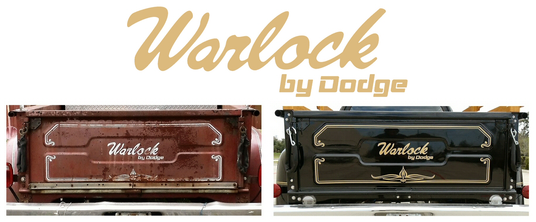 1978 "Warlock By Dodge" Rear Tailgate Lettering Decal