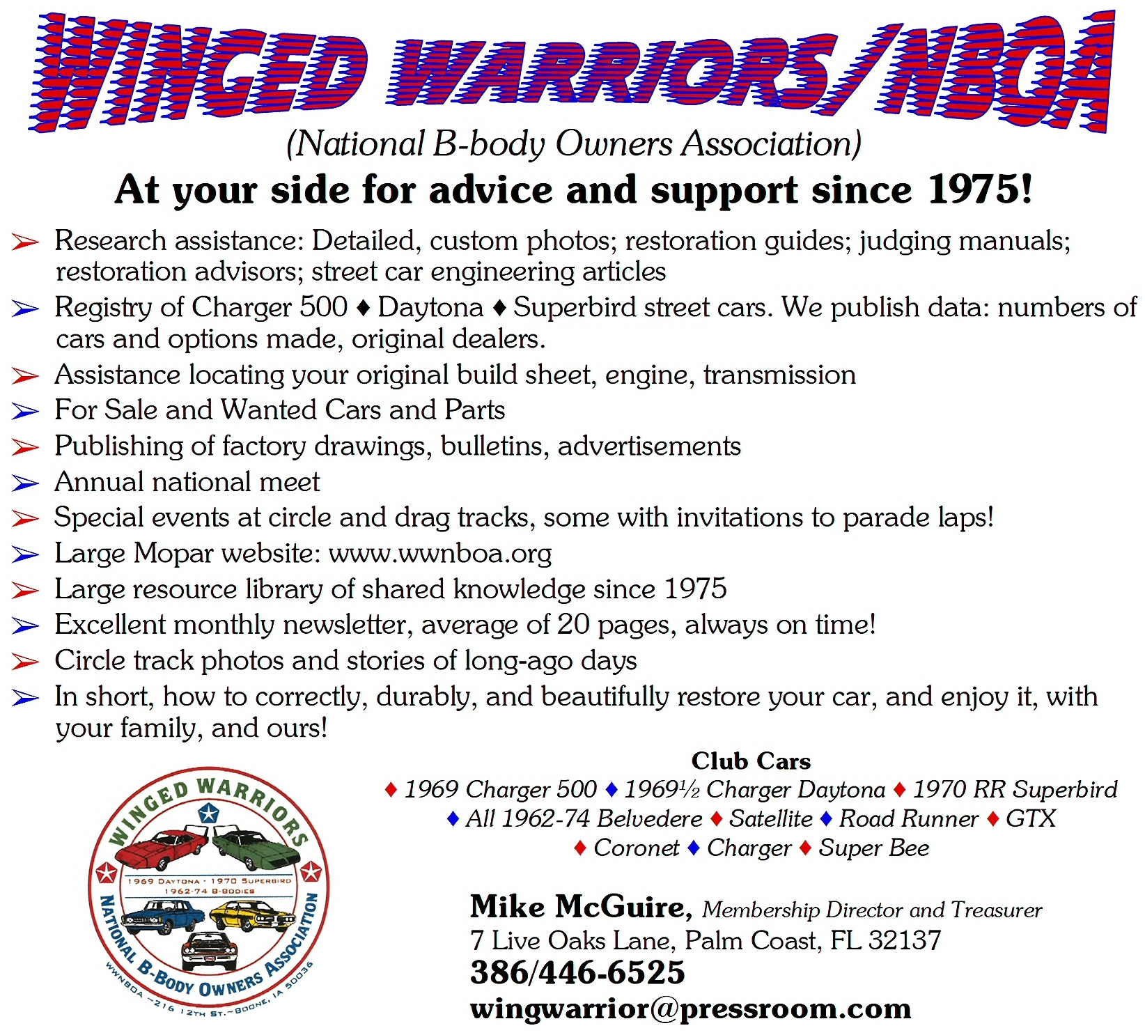 Winged Warriors/NBOA Newsletter/Membership